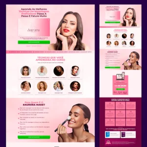 Landing Page para Cursos de Maquiagem